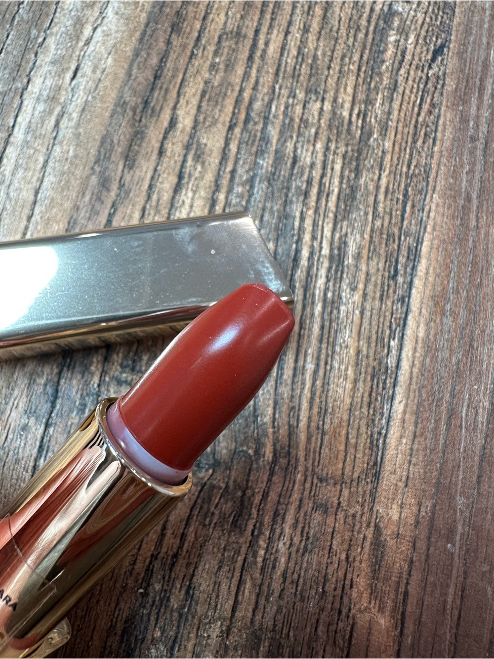 Hourglass Satin Lipstick in Warm Brick Red